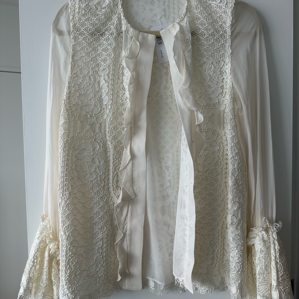 New Alexis Cream Lace Women's Top W/ TAGS size M